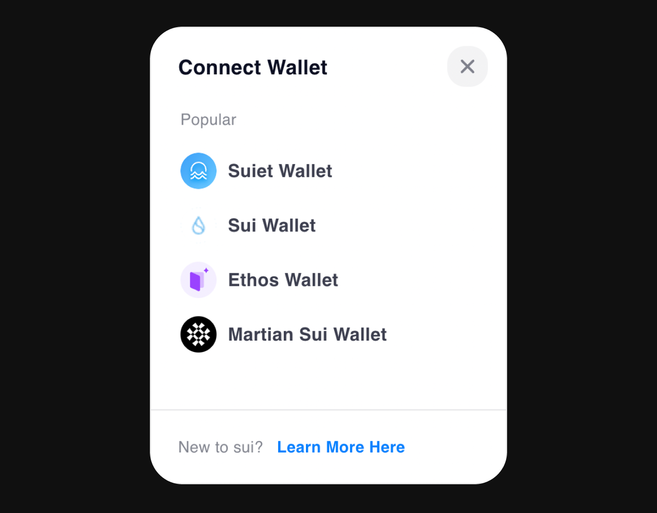 Choose Wallet